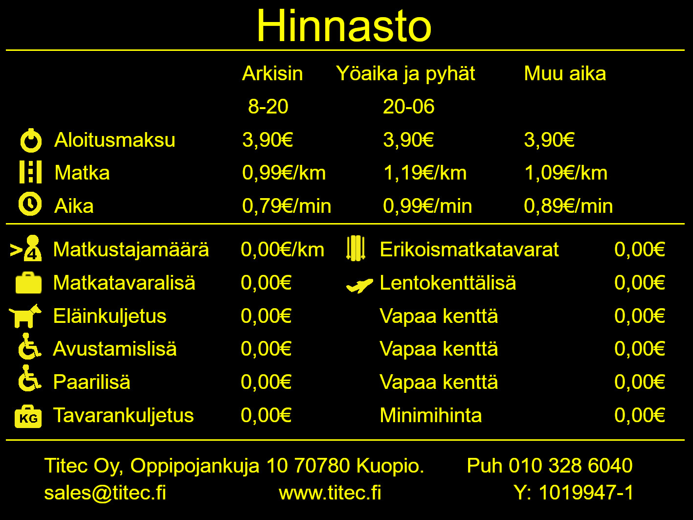 Esimerkki kojelautatarrasta